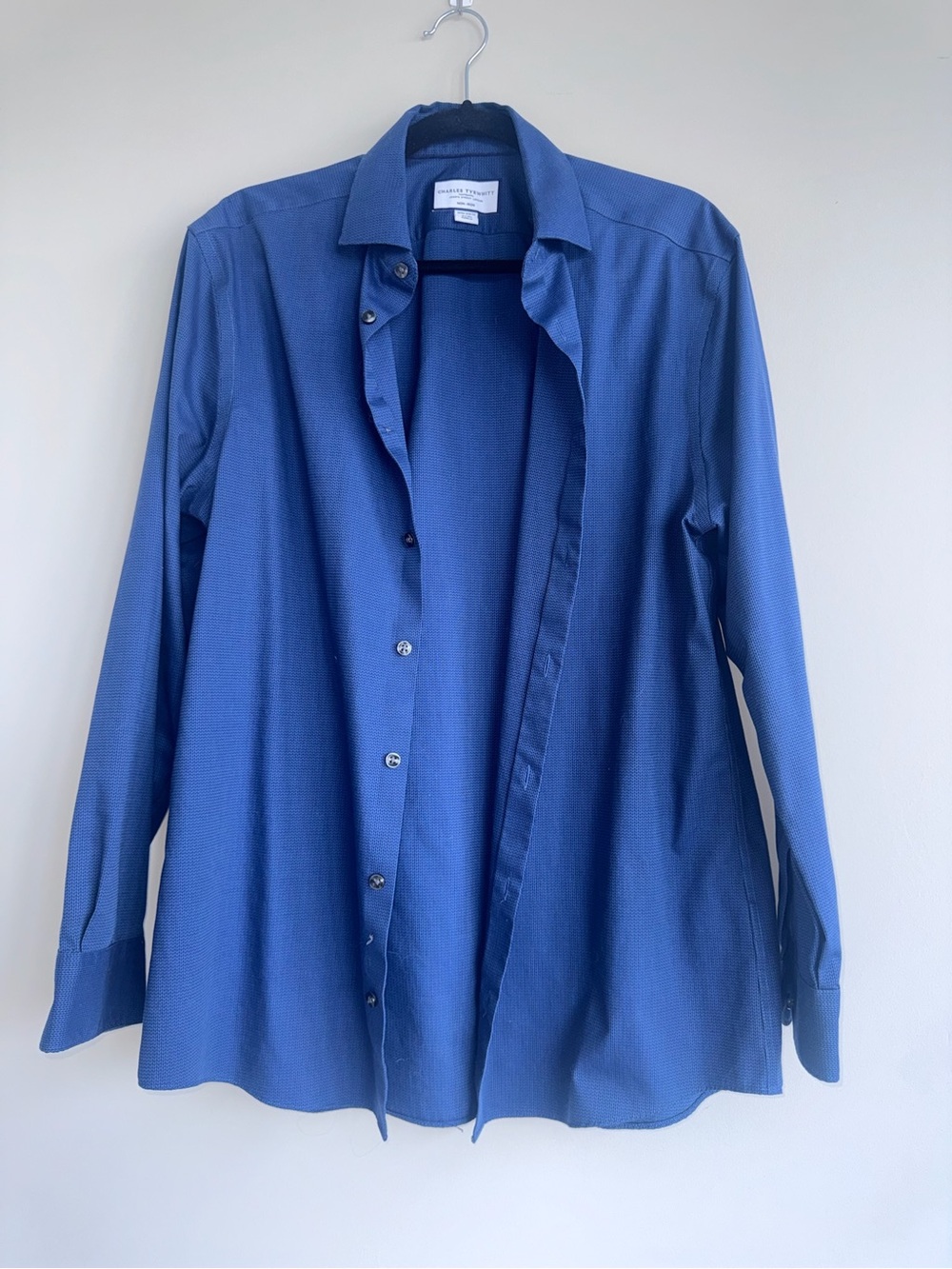 Charles Tyrwhitt Blue Long-Sleeve Dress Shirt